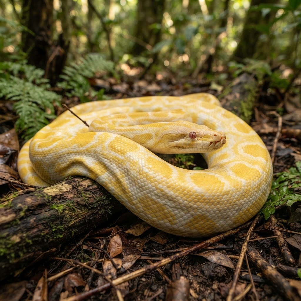 Ball python albino sebagai contoh morph resesif